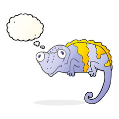 thought bubble cartoon chameleon