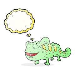 thought bubble cartoon chameleon