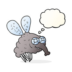 thought bubble cartoon fly