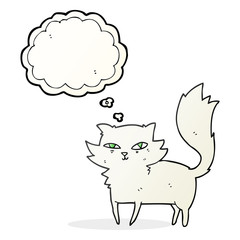 thought bubble cartoon cat