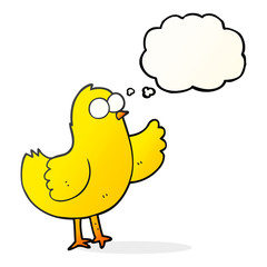 thought bubble cartoon bird