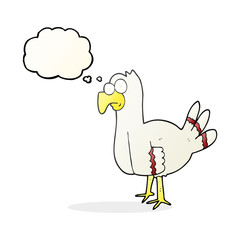 thought bubble cartoon bird