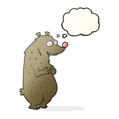 thought bubble cartoon bear