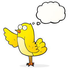 thought bubble cartoon bird