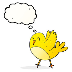 thought bubble cartoon bird