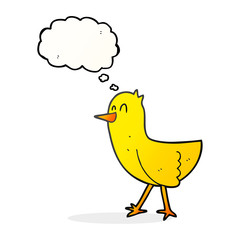 thought bubble cartoon bird