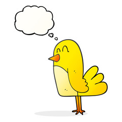 thought bubble cartoon bird