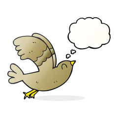 thought bubble cartoon bird