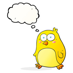 thought bubble cartoon bird