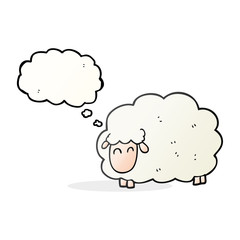 thought bubble cartoon sheep