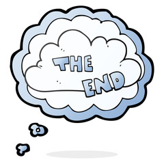 thought bubble cartoon The End symbol