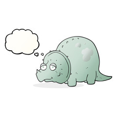 thought bubble cartoon dinosaur