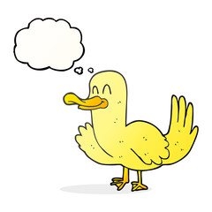 thought bubble cartoon duck