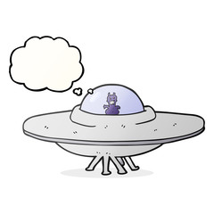 thought bubble cartoon UFO
