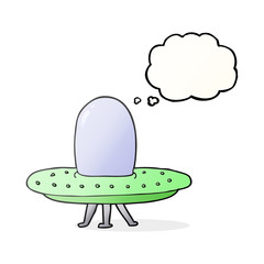 thought bubble cartoon spaceship