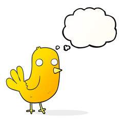 thought bubble cartoon bird