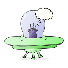 thought bubble cartoon flying saucer