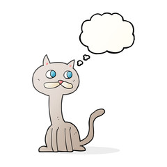 thought bubble cartoon cat