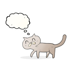 thought bubble cartoon cat
