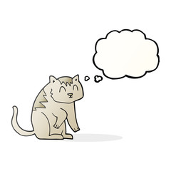 thought bubble cartoon cat