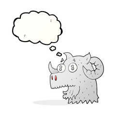 thought bubble cartoon ram head