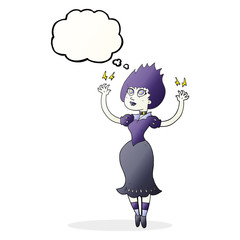 thought bubble cartoon vampire girl