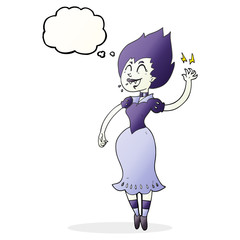 thought bubble cartoon vampire girl