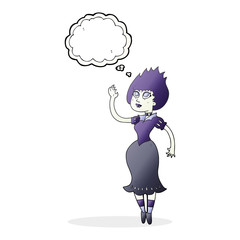 thought bubble cartoon vampire girl