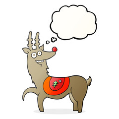 thought bubble cartoon christmas reindeer