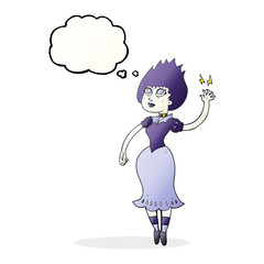 thought bubble cartoon vampire girl
