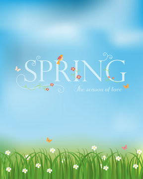 spring season background, vector