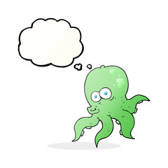 thought bubble cartoon octopus