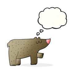 thought bubble cartoon bear