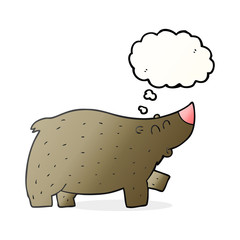 thought bubble cartoon bear
