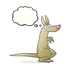 thought bubble cartoon kangaroo