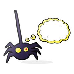 thought bubble cartoon halloween spider