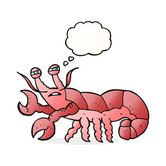thought bubble cartoon lobster