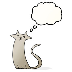 thought bubble cartoon cat