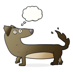 thought bubble cartoon dog