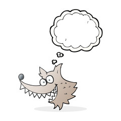 thought bubble cartoon crazy wolf