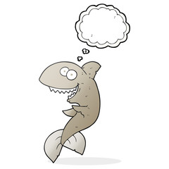 thought bubble cartoon shark