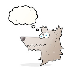 thought bubble cartoon wolf head