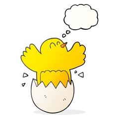 thought bubble cartoon hatching egg
