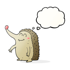 thought bubble cartoon hedgehog