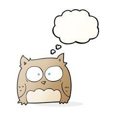 thought bubble cartoon owl