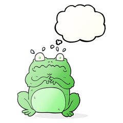 thought bubble cartoon funny frog