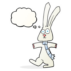 thought bubble cartoon rabbit