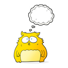 thought bubble cartoon cat