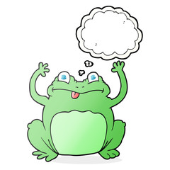 thought bubble cartoon funny frog