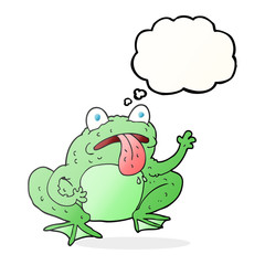 thought bubble cartoon frog
